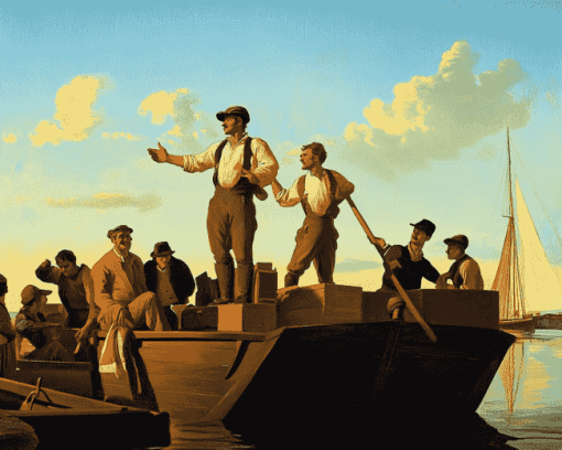 George Caleb Bingham Jolly Flatboatmen Diamond Painting