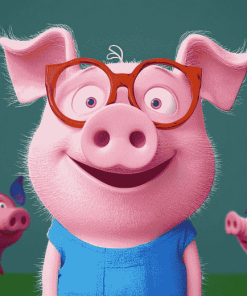 George Pig Cartoon Diamond Painting