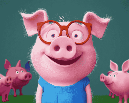 George Pig Cartoon Diamond Painting