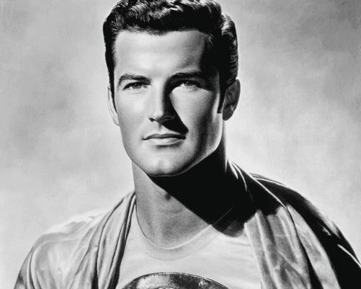 George Reeves Famous Monochrome Diamond Painting