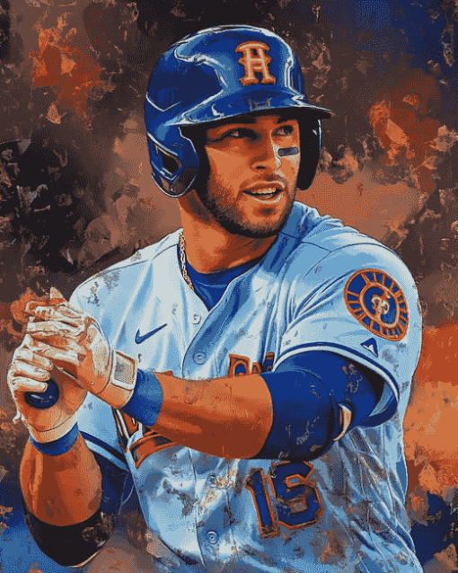 George Springer Baseball Diamond Painting