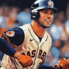 George Springer Baseball Icon Diamond Painting