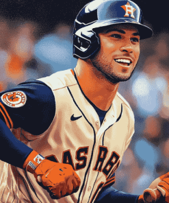 George Springer Baseball Icon Diamond Painting