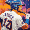 George Springer Baseball Icon Diamond Painting