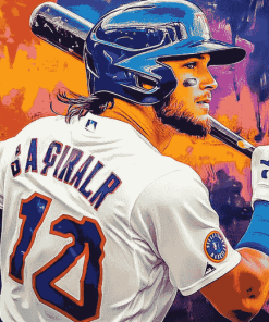 George Springer Baseball Icon Diamond Painting