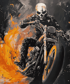 Ghost Rider Motorcycle Movies Diamond Painting