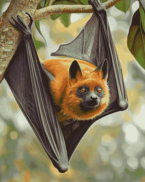 Giant Flying Fox Bat Diamond Painting