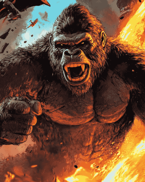 Godzilla vs King Kong Animation Diamond Painting