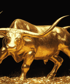 Golden Bull Diamond Painting