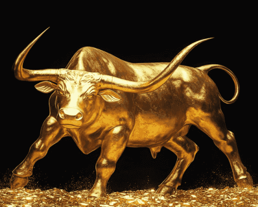 Golden Bull Diamond Painting