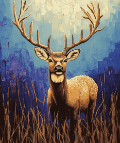 Golden Deer Fantasy Diamond Painting