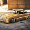 Golden Karmann Ghia Cars Diamond Painting