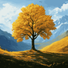 Golden Landscape Diamond Painting