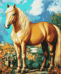 Golden Mare Diamond Painting