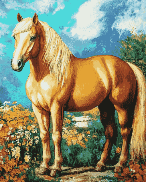 Golden Mare Diamond Painting