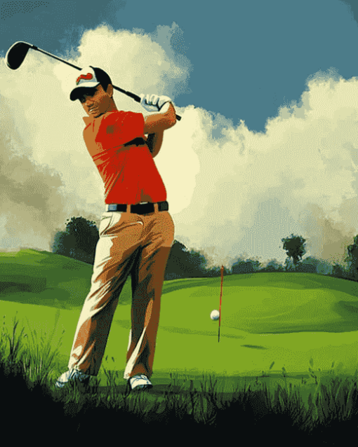 Golf Guy Animation Diamond Painting