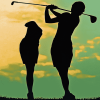 Golf Lady Silhouette Diamond Painting