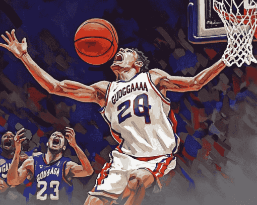 Gonzaga Bulldogs Basketball Diamond Painting