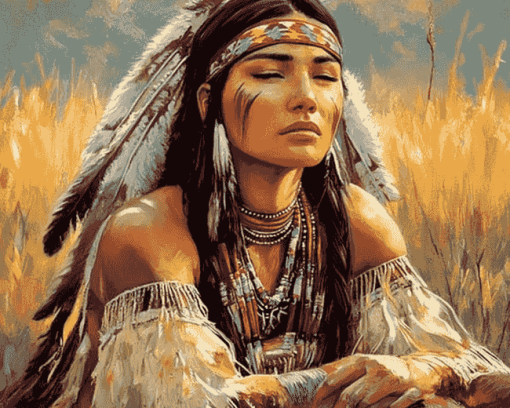 Gorgeous Native American Woman Diamond Painting