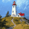 Grand Manan Lighthouse Landscape Diamond Painting