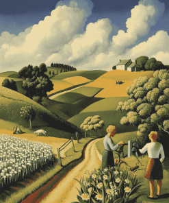 Grant Wood Country Landscapes Diamond Painting