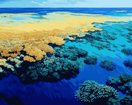 Great Barrier Reef Seascape Diamond Painting