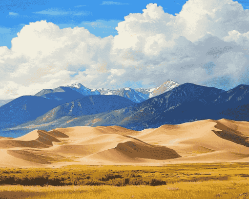 Great Sand Dunes Mountain Diamond Painting