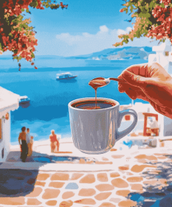 Greek Coffee Cups Diamond Painting