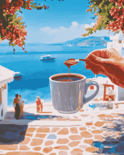 Greek Coffee Cups Diamond Painting