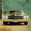 Green 1972 Chevelle Classic Diamond Painting