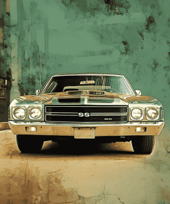 Green 1972 Chevelle Classic Diamond Painting