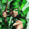 Green Arrow Cartoon Diamond Painting