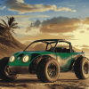 Green Beach Buggy Adventure Diamond Painting