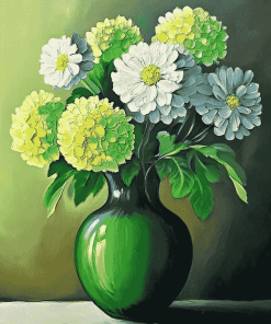 Green Blossoms Diamond Painting