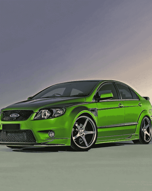 Green Ford FPV F6 Car Diamond Painting