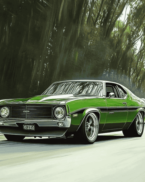 Green Holden Monaro Engines Diamond Painting