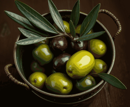 Green Olive Food Bucket Diamond Painting