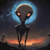 Grey Alien Fantasy Diamond Painting