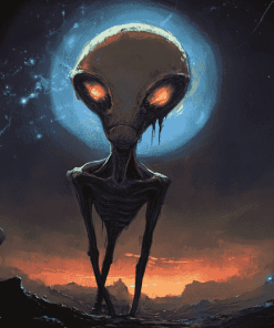 Grey Alien Fantasy Diamond Painting