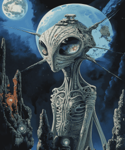 Grey Alien Fantasy Diamond Painting