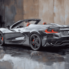 Grey C8 Corvette Convertible Diamond Painting