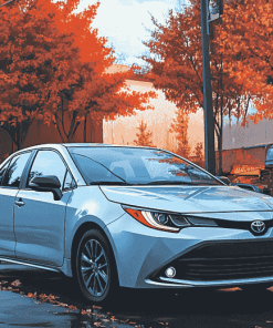 Grey Corolla Car Art Diamond Painting