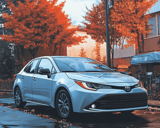 Grey Corolla Car Art Diamond Painting