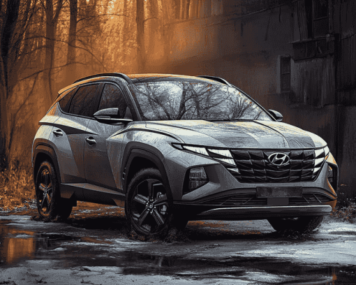 Grey Hyundai Tucson Car Diamond Painting