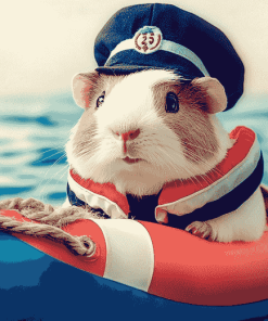 Guinea Pig Sailor Adventure Diamond Painting