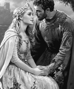 Guinevere Camelot in Monochrome Diamond Painting