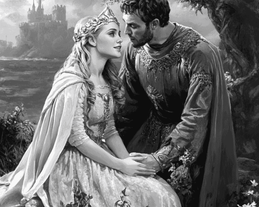 Guinevere Camelot in Monochrome Diamond Painting