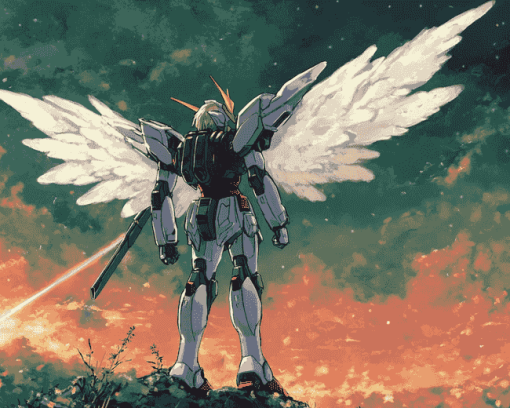 Gundam Wing Anime Robots Diamond Painting