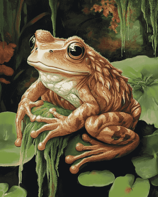 Hairy Frog Wildlife Diamond Painting