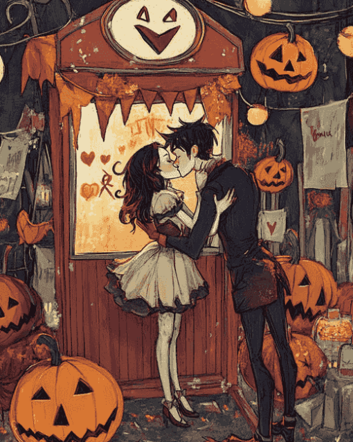 Halloween Kissing Booth Diamond Painting